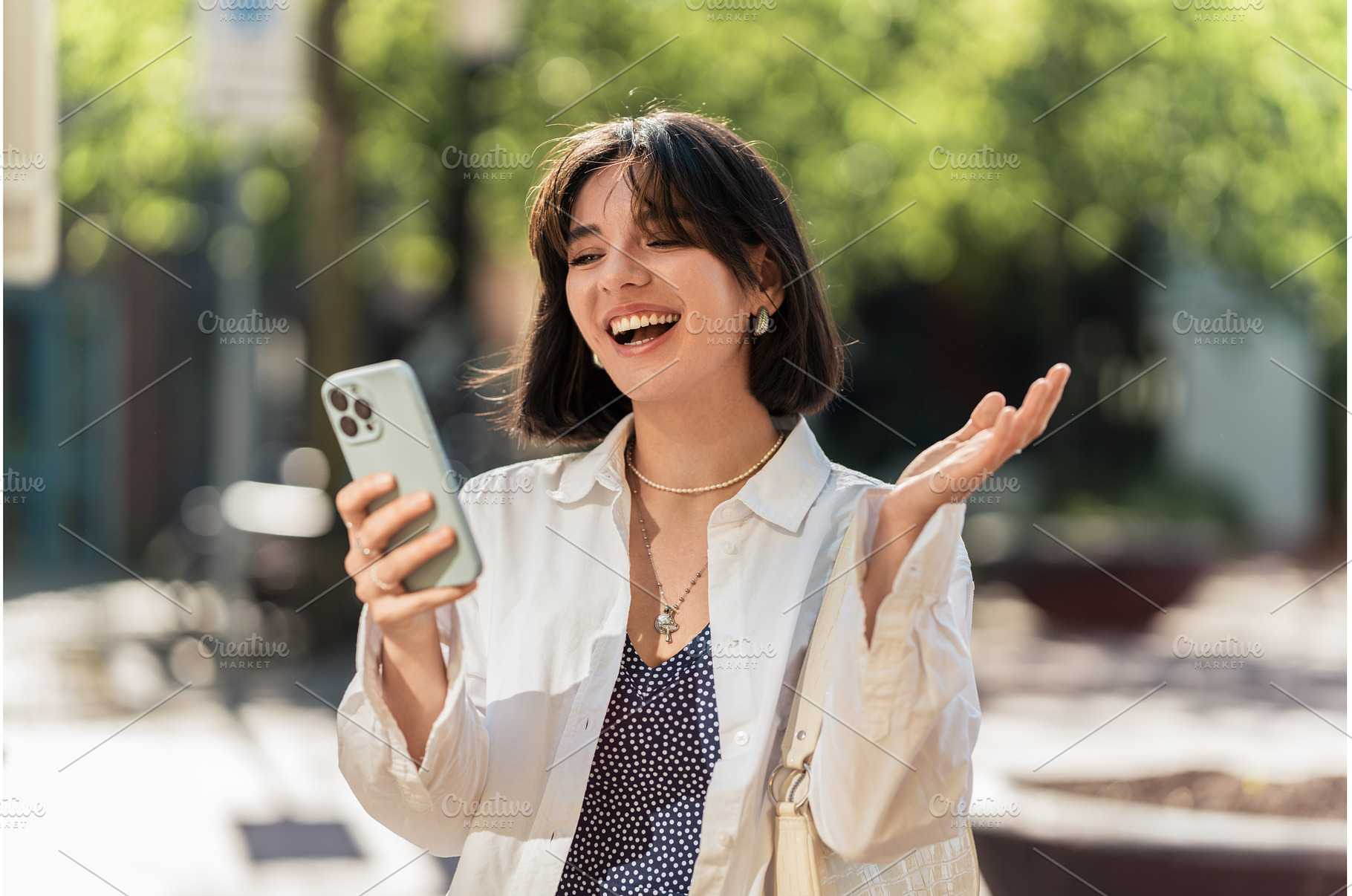 City pulse. Latina woman with a, a Person Photo by AD Stock Images