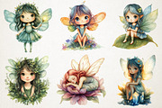 Fairyland Watercolor Clipart, Cute F, a Person Illustration by RobertsArt (Thumbnail 7 of 7)