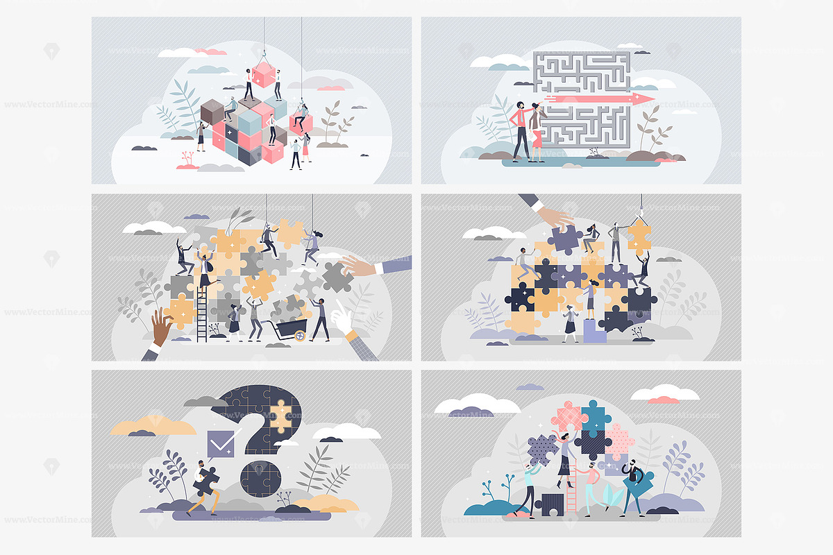 18 Solving Problems Concepts, a Person Illustration by VectorMine (Photo 4 of 8)