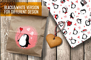 Penguins. Engraving style Love story, an Animal Illustration by Alena Kaz (Thumbnail 4 of 4)