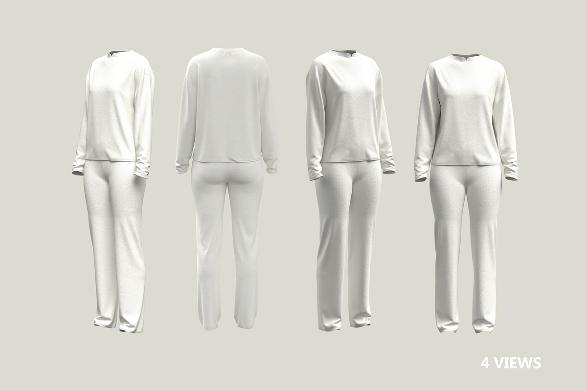 PAJAMA LONG SLEEVES MOCKUP, a Shirt Mockup by PudraART (Photo 6 of 7)