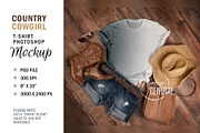 Woman's Rustic Country Shirt Mockup, a Shirt Mockup by HaywireMedia & Mockups (Thumbnail 1 of 2)