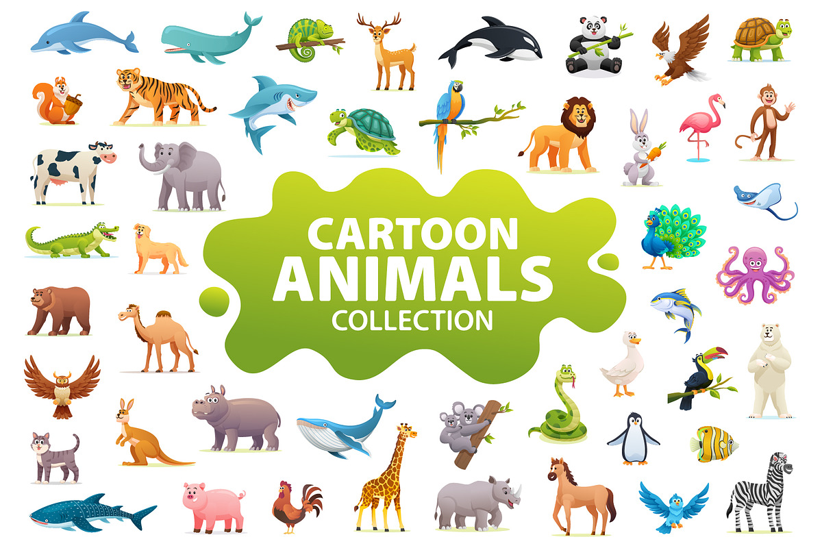 Cartoon Animals Collection, an Animal Illustration by YG Studio (Photo 1 of 15)