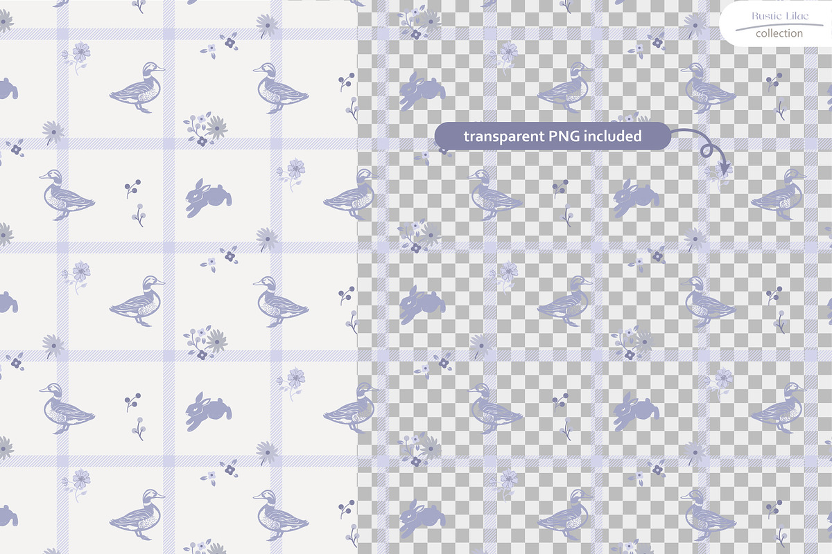 Rustic Lilac - Seamless Patterns, a Pattern Graphic by InaCorart (Photo 6 of 7)