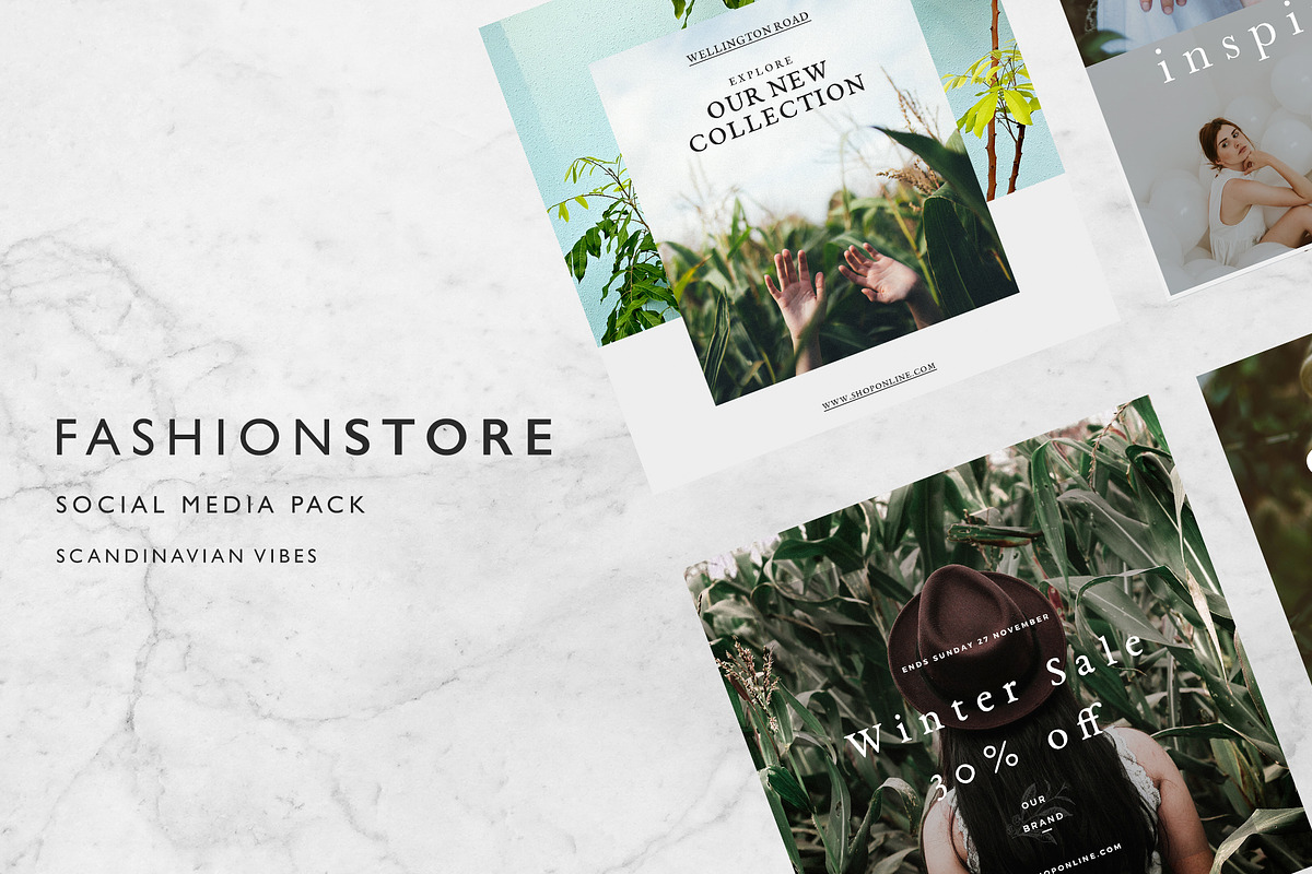 Fashion Store Social media pack, a Templates & Theme by Negative Space (Photo 1 of 6)