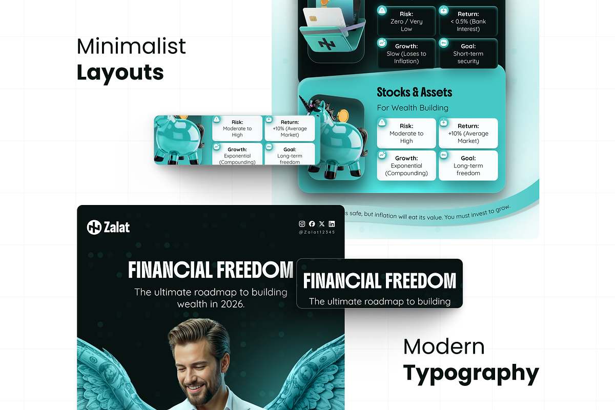 Zalat Fintech & Crypto Instagram Kit, a Social Media Template by Sooni Gaad (Photo 4 of 9)