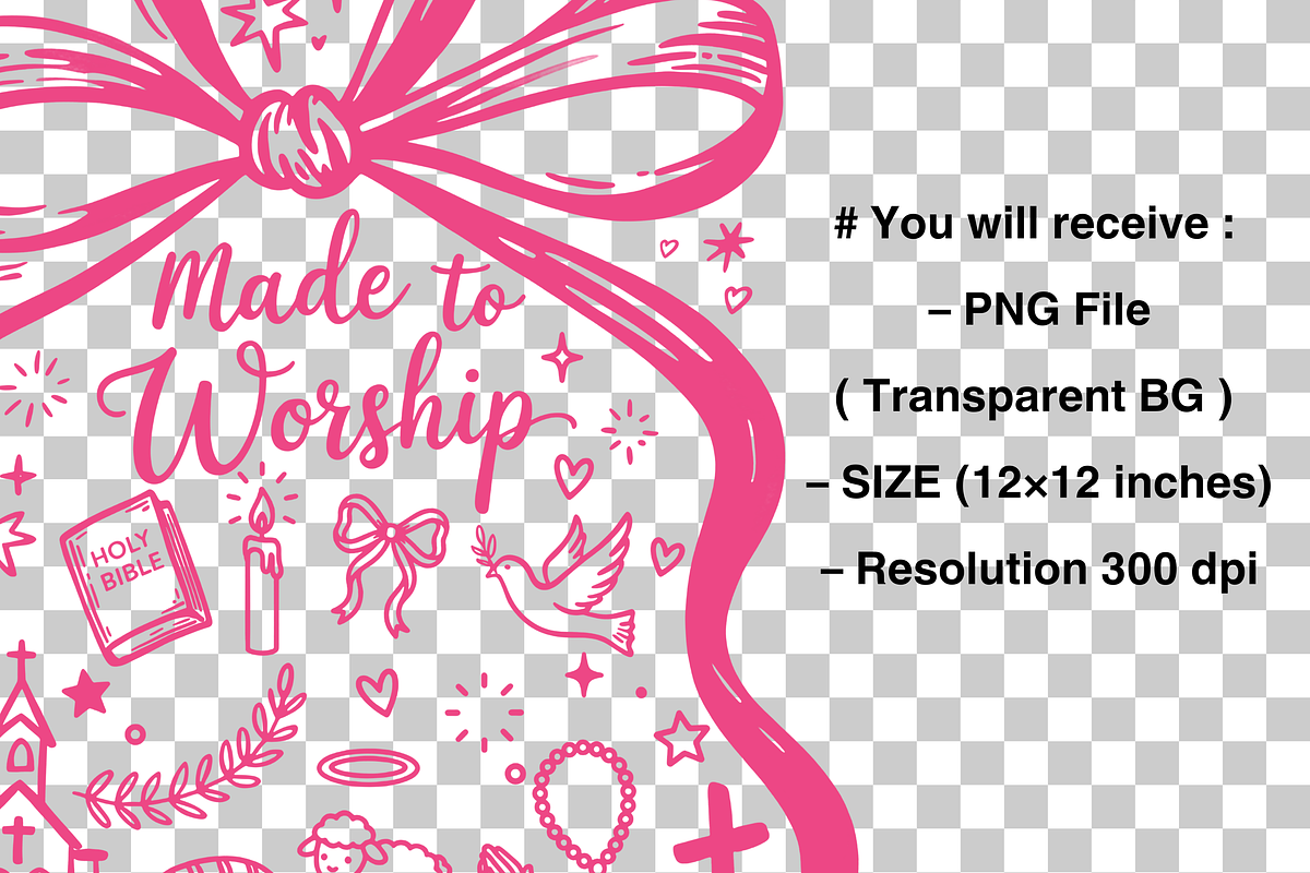 Made to Worship PNG, an Object Graphic by Clipart Bloom (Photo 2 of 3)