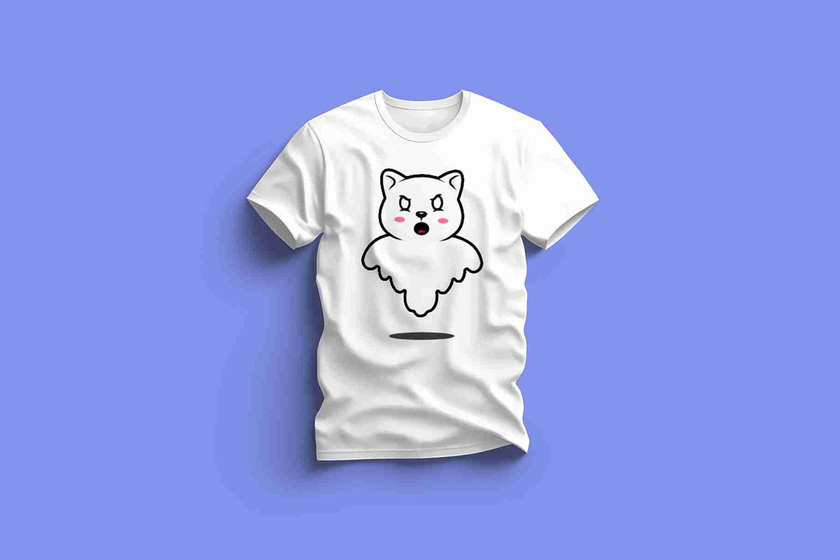 Cute Ghost Cat Floating Cartoon, an Animal Illustration by Artstorystudio (Photo 3 of 3)