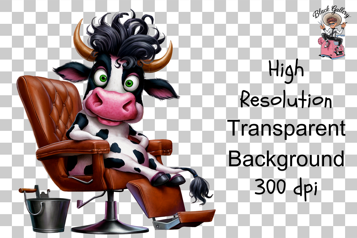 Cow Hair Beauty Salon PNG Bundle, a Graphic by Clipart Bloom (Photo 13 of 18)