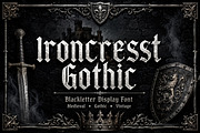 Ironcrest Gothic – Blackletter Font, a Blackletter Font by Wow Magic (Thumbnail 1 of 2)