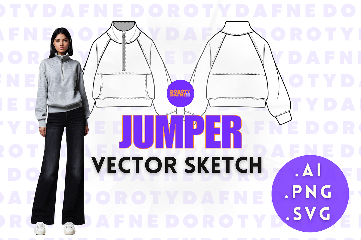 Funnel Neck Hoodie, an Apparel Mockup by Doroty Dafne Designs (Photo 1 of 7)