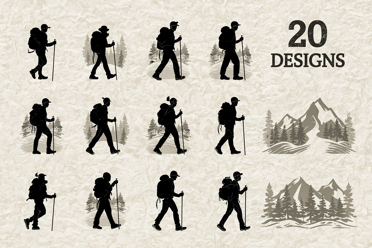 Adventure Hiker Set, an Illustration by yasushie