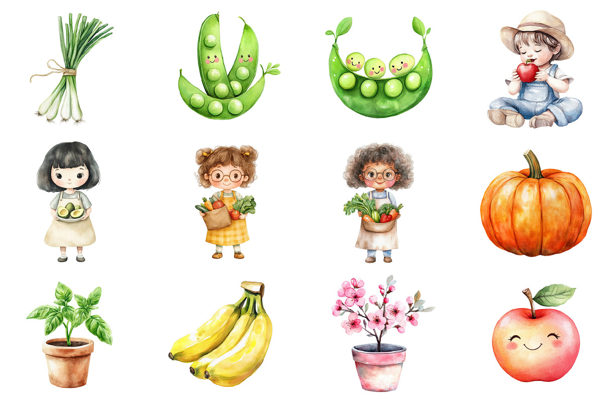 Farmers Market Clipart Bundle, an Illustration by CitraGraphics (Photo 4 of 6)
