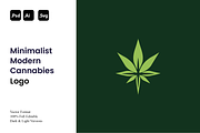 Minimalist Modern Cannabis Logo, a Branding & Logo Template by Luxury Logos (Thumbnail 1 of 4)