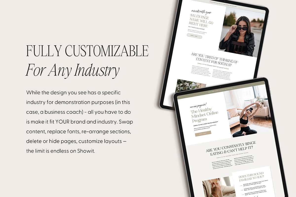 Showit Sales Page Template | Add-On, a Landing Page Template by Create with Danielle (Photo 2 of 4)
