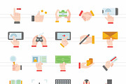 50 Hand Actions Flat Multicolor Icon, an Icon by IconBunny (Thumbnail 2 of 2)