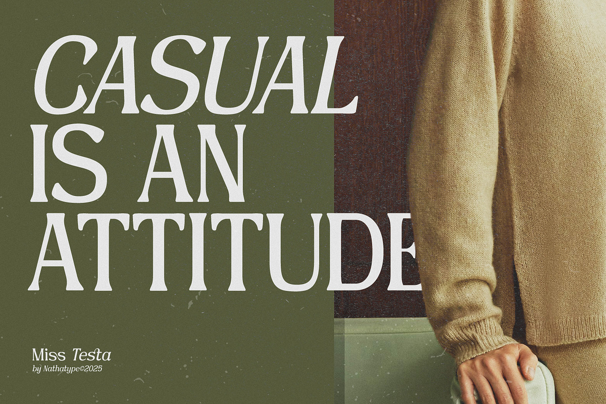 Miss Testa, a Sans Serif Font by Nathatype (Photo 2 of 11)