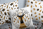 Gold Christmas Folk Art collection, an Object Graphic by DariSmartArt (Thumbnail 8 of 12)