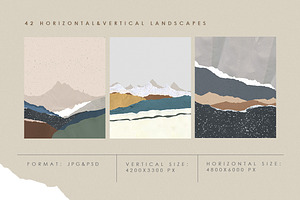 Mountain Torn Deckled Textures