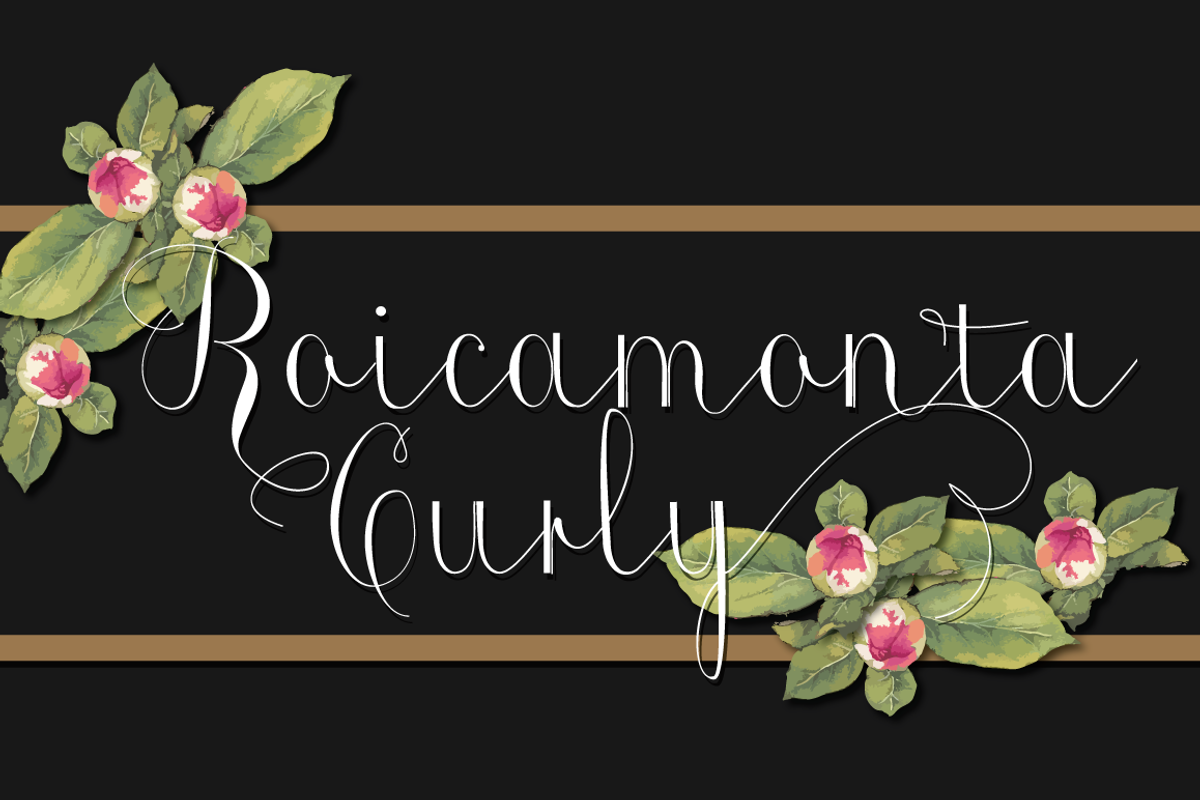 Roicamonta Curly otf font preview 6