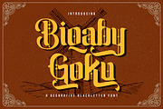 Biqaby Goku - Blackletter Font, a Blackletter Font by StringLabs (Thumbnail 1 of 12)