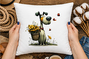 Whimsical Dog Clipart Bundle, a Seasonal Illustration by OK Design (Thumbnail 4 of 6)