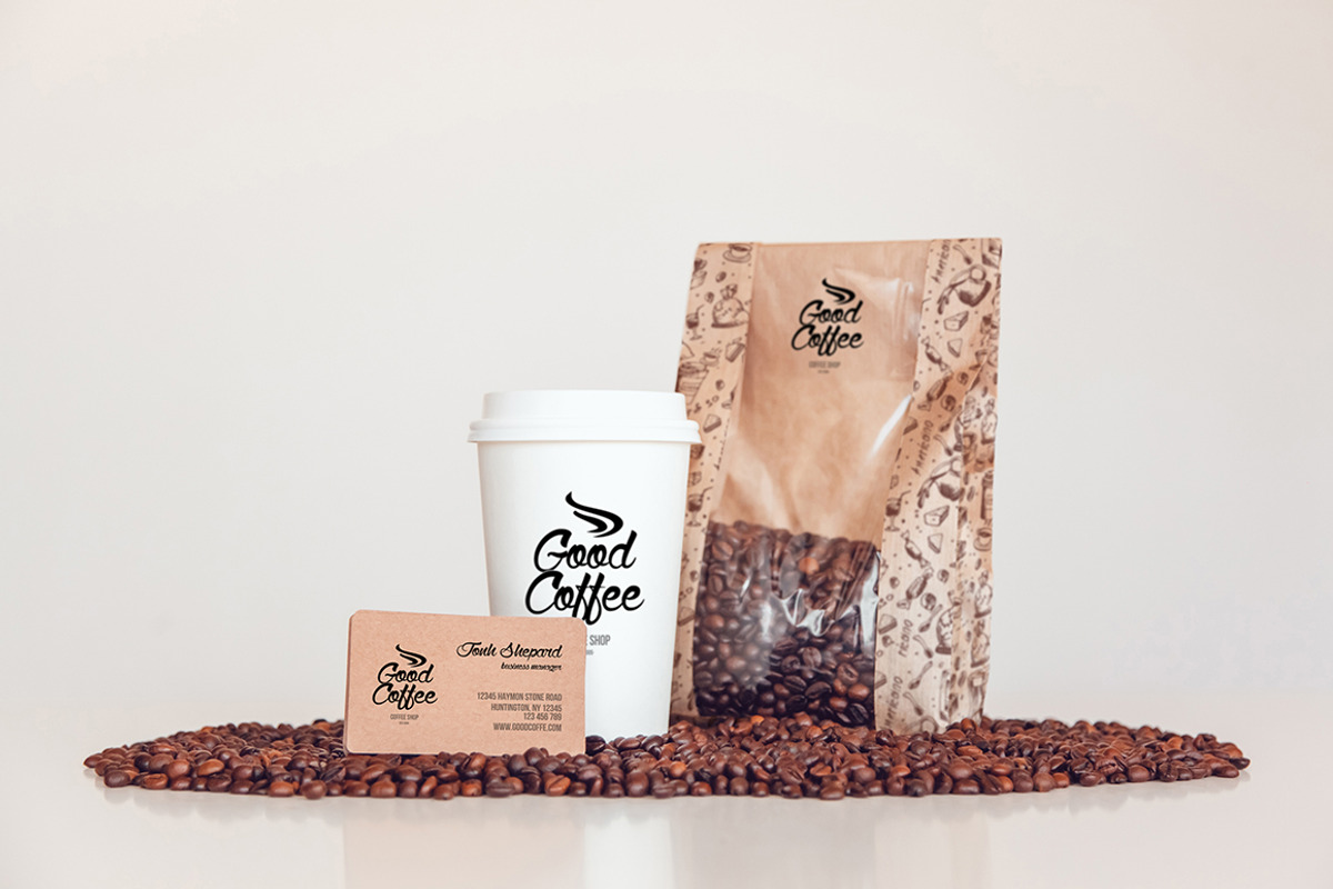 Coffee Branding Mock-up, a Cups & Container Mockup by Freeman Studio (Photo 1 of 16)