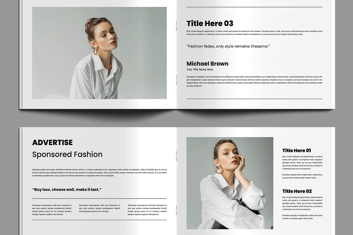 Fashion Magazine Layout, a Magazine Template by MightyDesign (Photo 4 of 8)