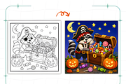 Happy Halloween Coloring Book, a Seasonal Illustration by Coco Bloom (Thumbnail 6 of 8)