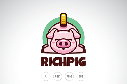 Rich Pig Logo Template