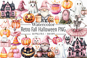 Retro Fall Halloween PNG Clipart Bun, an Illustration by Libby Wishes (Thumbnail 1 of 7)