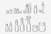 Essential oil jars and bottles, a Healthcare Illustration by Chelovector (Thumbnail 2 of 3)