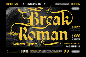 Break Roman Typeface, a Blackletter Font by alit design