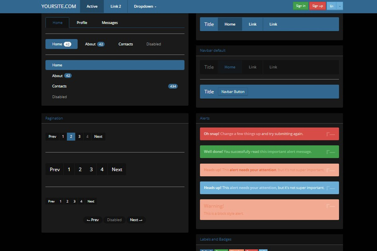 Bootstrap 3.0. theme black&blue skin, a Bootstrap Template by Bootstraptor (Photo 3 of 5)