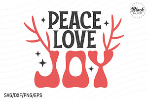 Peace Love Joy Christmas SVG PNG EPS