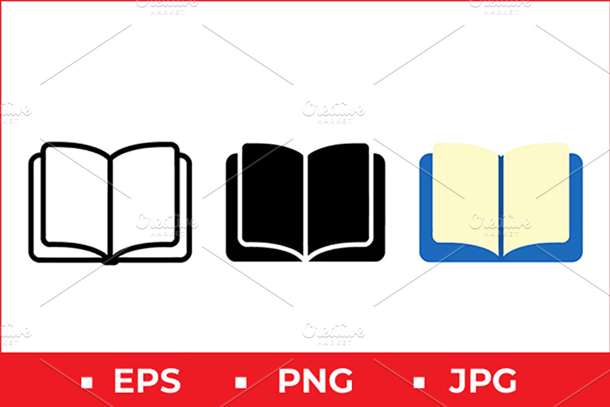 Open Book Icons, a Solid Icon by Artonix (Photo 1 of 2)