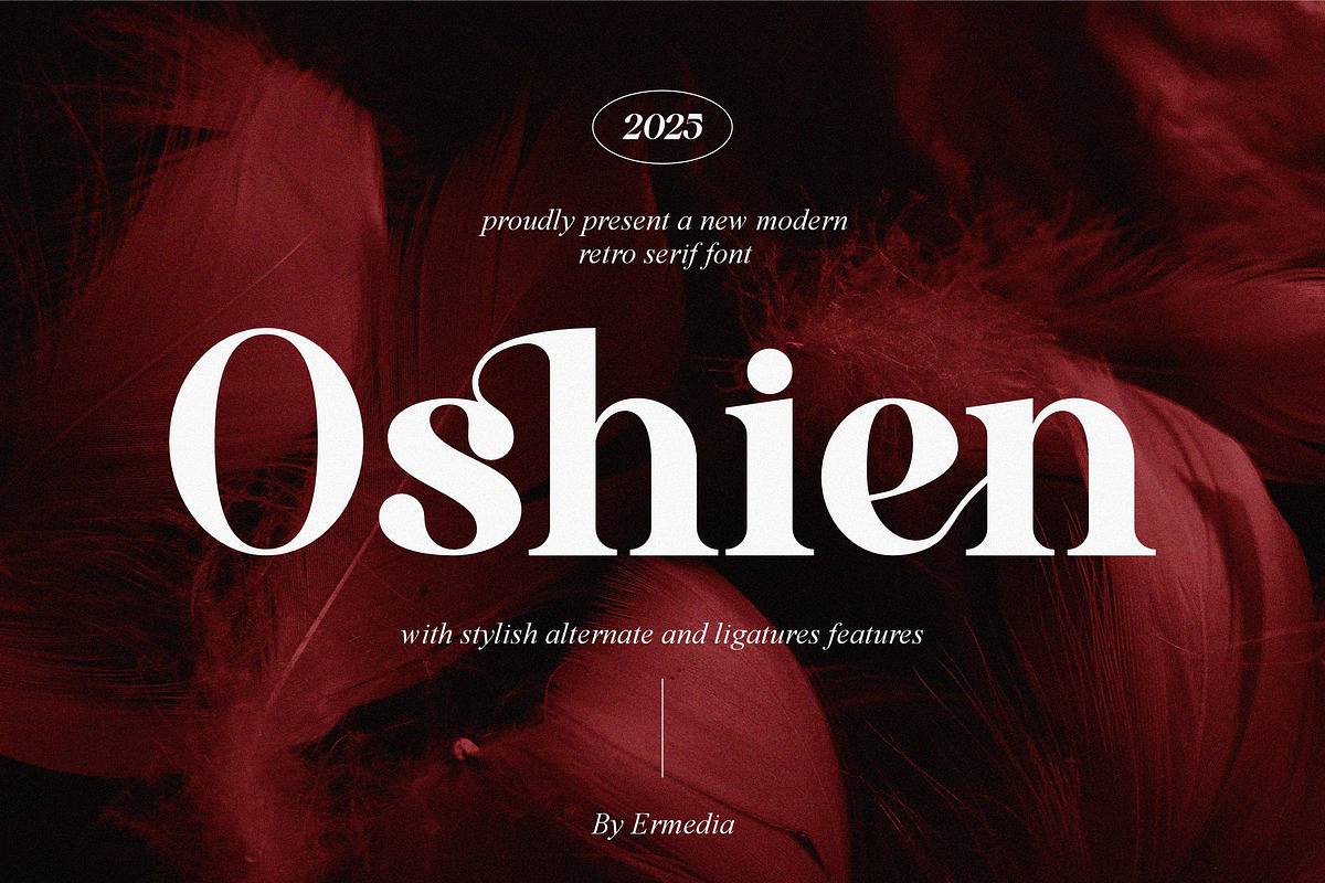 Oshien || Modern Serif Font, a Serif Font by Ermedia Studio (Photo 1 of 10)