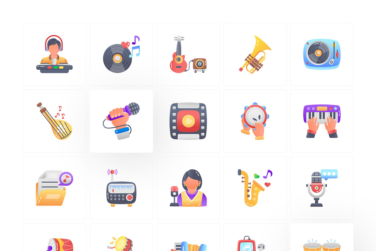 Music and Instrument Icon Set, a Duotone Icon by Prosymbols (Photo 7 of 8)