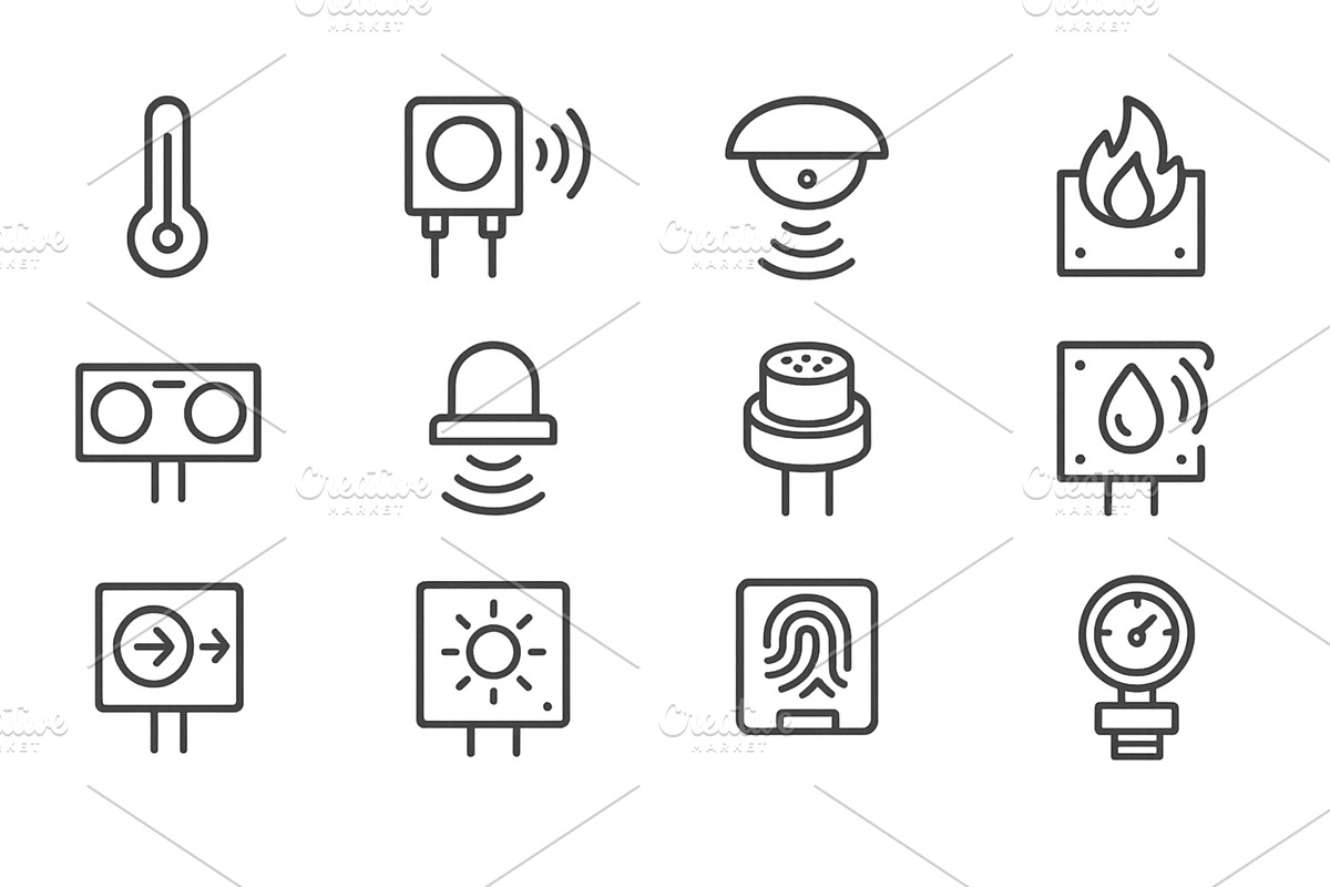 Collection of symbols representing, a Technology Illustration by ZinetroN