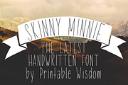 Skinny Minnie, a Sans Serif Font by Printable Wisdom (Thumbnail 1 of 4)