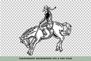 Cowgirl Vector Illustrations