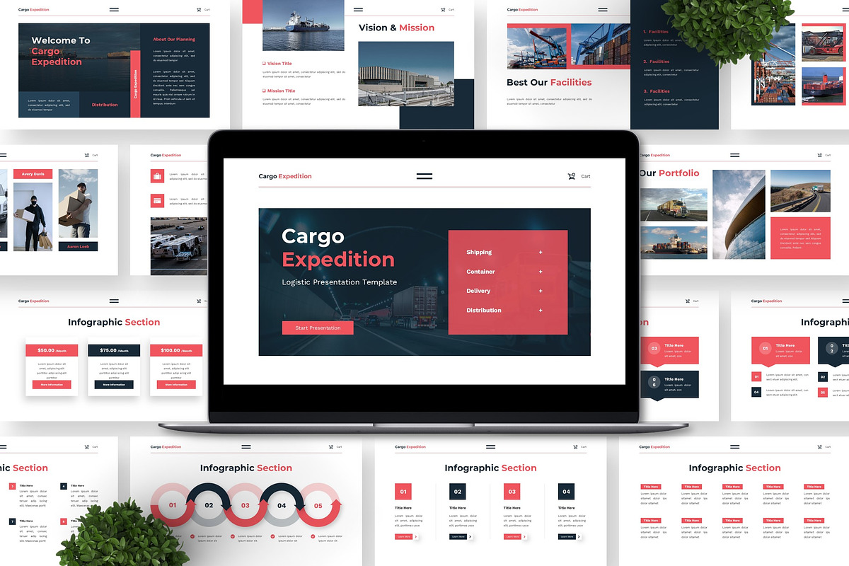 Cargo Expedition - Logistik PPT, a Presentation Template by Deepslide Studio (Photo 5 of 6)