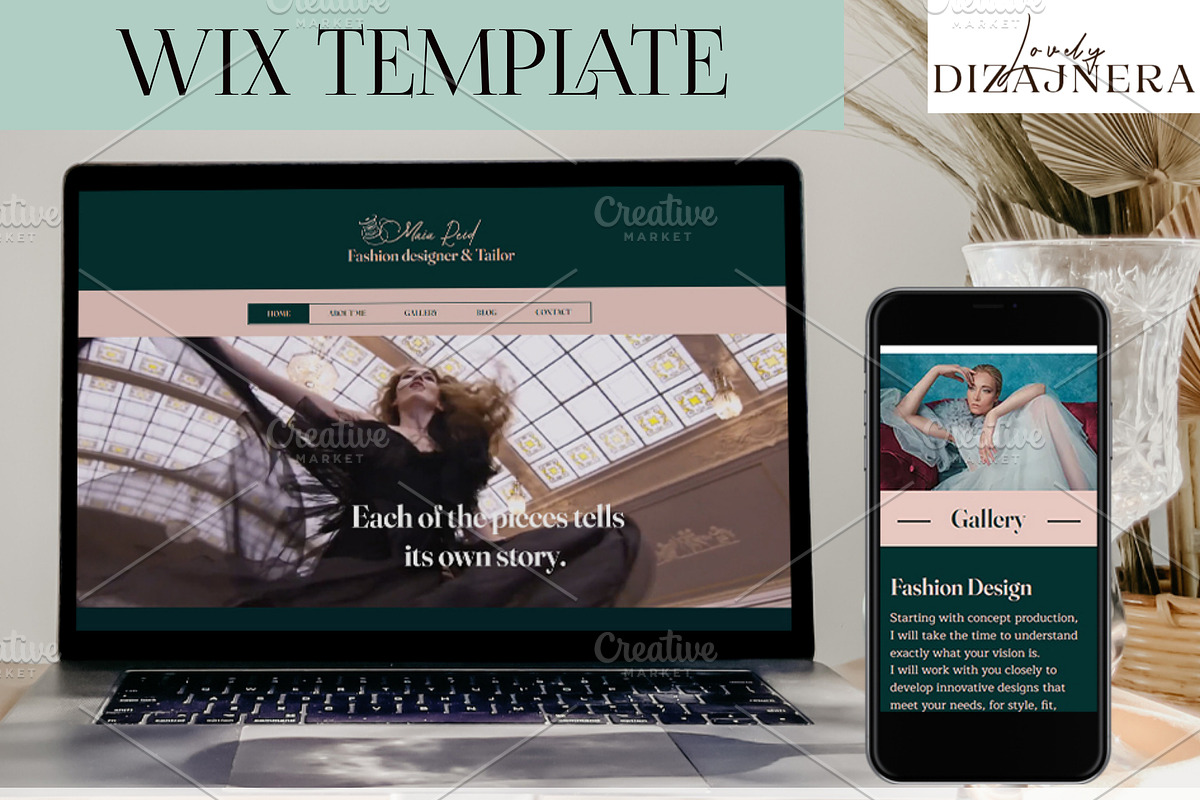 Wix Web Fashion Designer, Artist, a Wix Template by Lovely.Dizajnera (Photo 1 of 7)