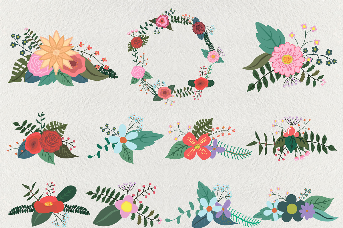 Summer Flowers Set, an Illustration by GraphicHouse (Photo 4 of 4)