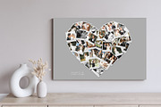 Love Heart Photo Collage Template, a Social Media Template by DesignerCandies (Thumbnail 3 of 5)