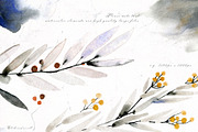 Vague Christmas Watercolor & Ink Set, an Animal Illustration by Bibela (Thumbnail 6 of 14)
