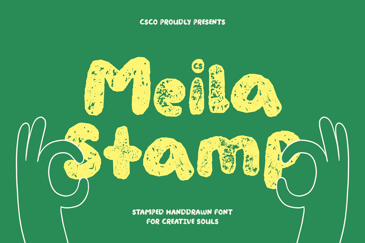 CS Meila Stamp, a Handwritten Font by Craft Supply Co. (Photo 1 of 8)