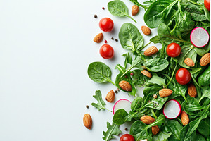 Vibrant Salad with Spinach, Arugula, a Food & Drink Photo by Rodica Ciorba