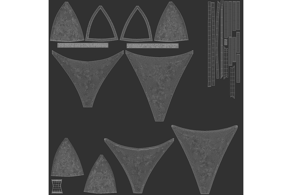 Black Summer Women Bikini 3D Model, an Object 3D Model by rebrandy (Photo 7 of 10)