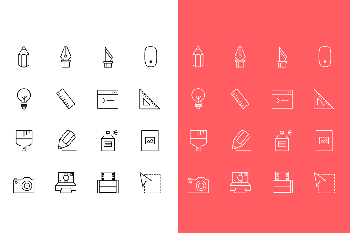 Flat Creative Icon Set preview 2